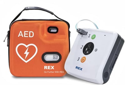 Noah Medical Care | Desfibrilador REX iAED S1 para empresas y espacios públicos con 10% de descuento (990€ → 891€) para asociados de AICA