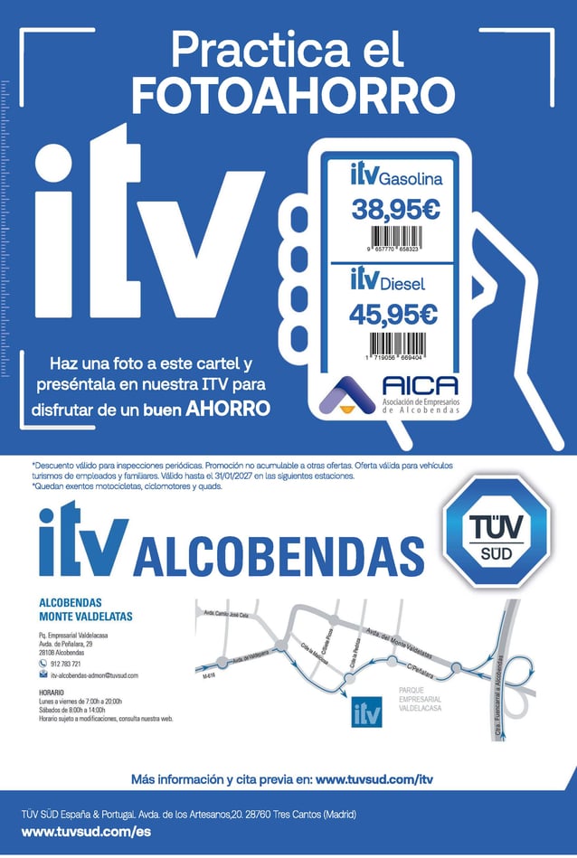 2026- CUPÓN FOTODESCUENTO ITV TÜV SÜD ALCOBENDAS-AICA